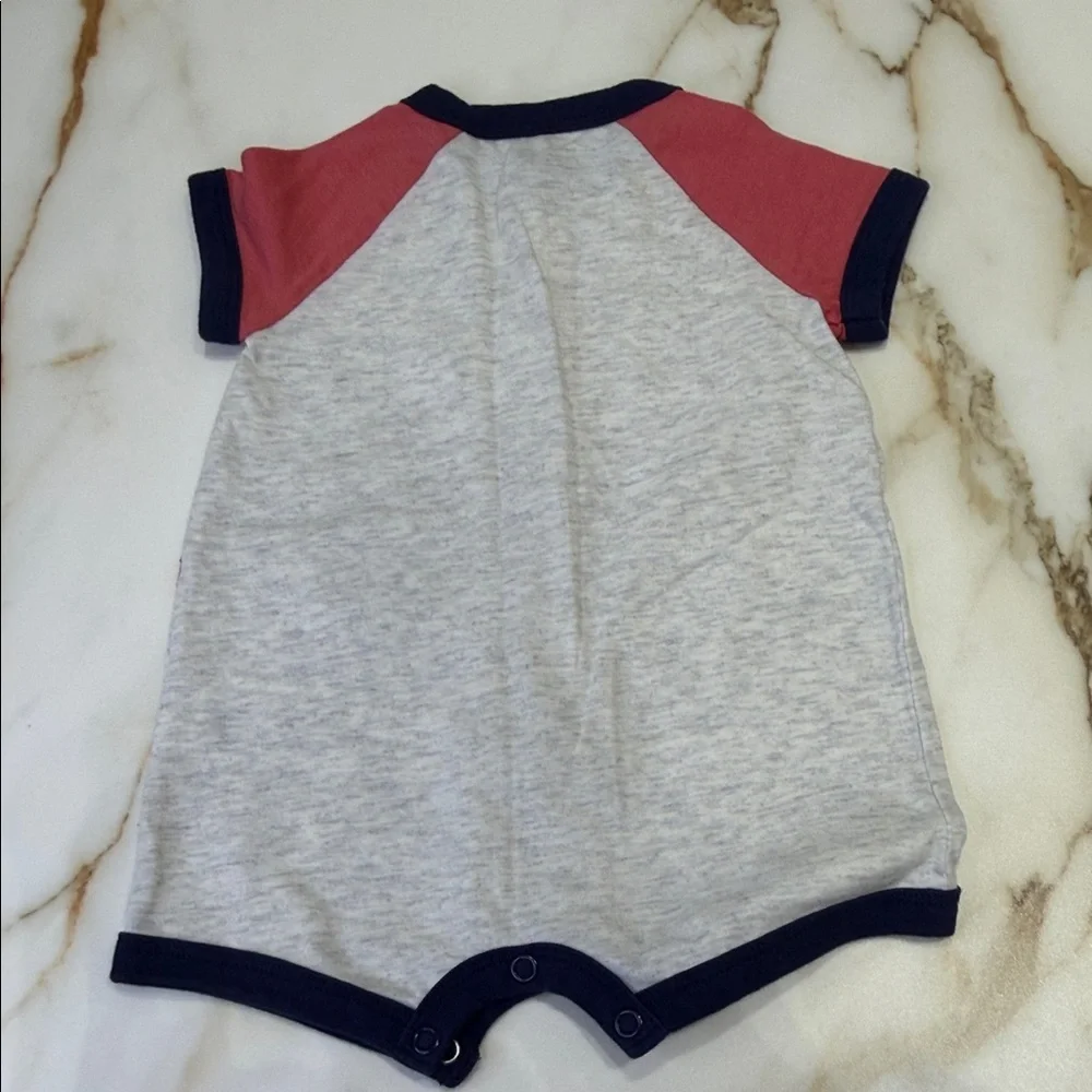 Carter’s Adorable Gray and Red Helicopter Baby Romper
